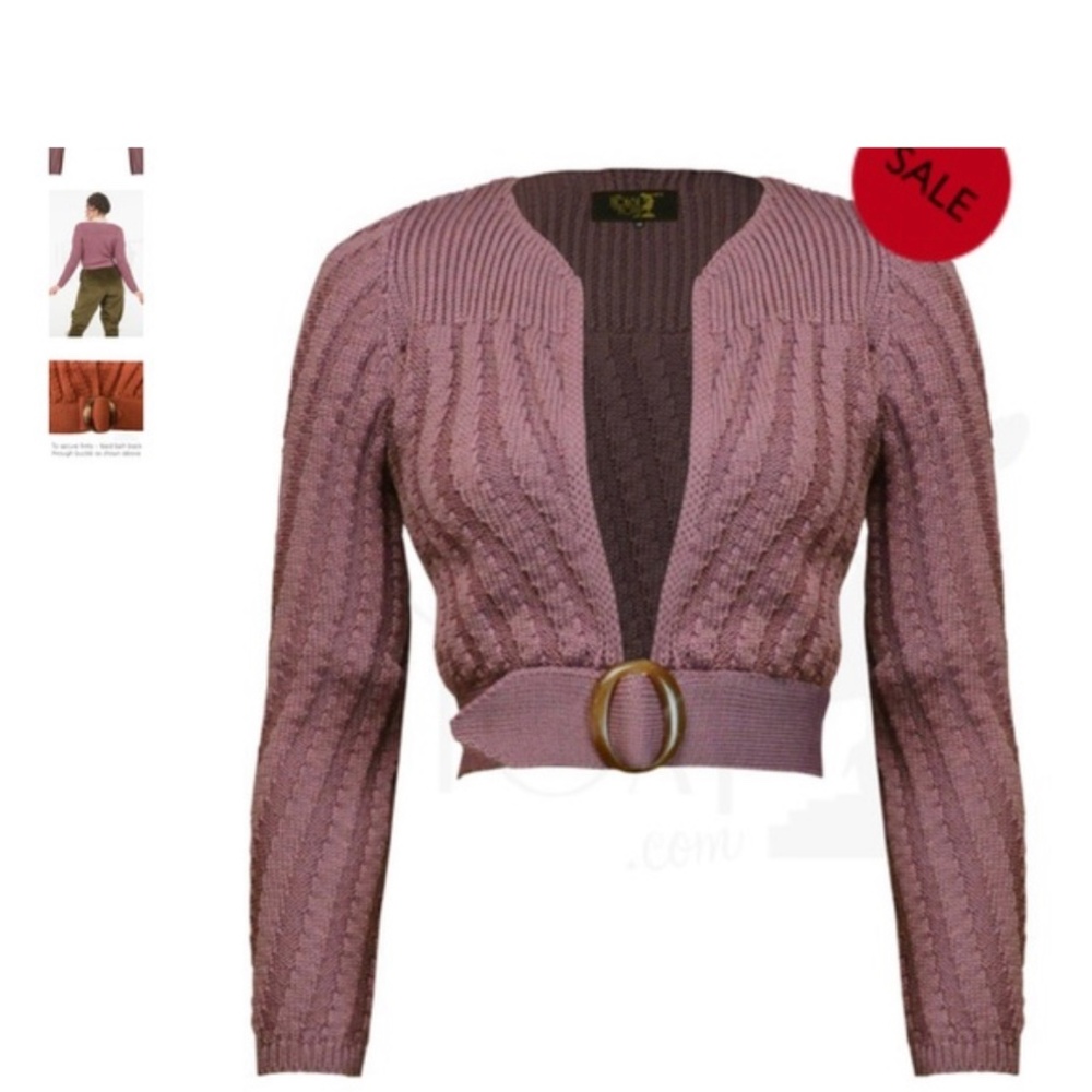House of Foxy Datemaker Cardigan in Grape